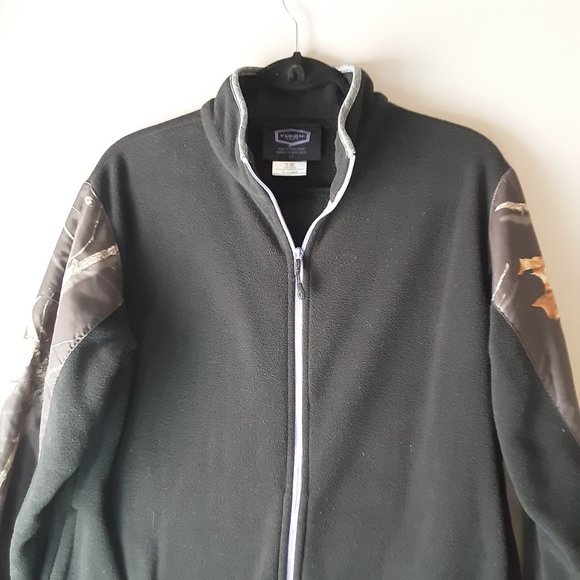 Mossy Oak Yukon Gear Women's Fleece Jacket Black Black Camo, Size Large - Picture 2 of 13